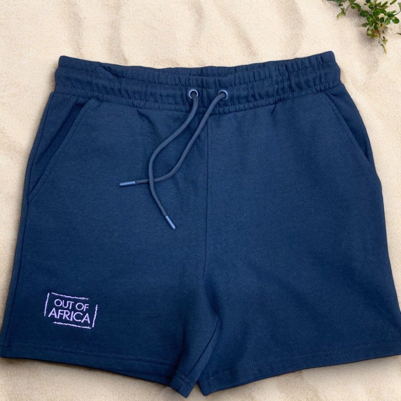 Out Of Africa Black with purple emb shorts