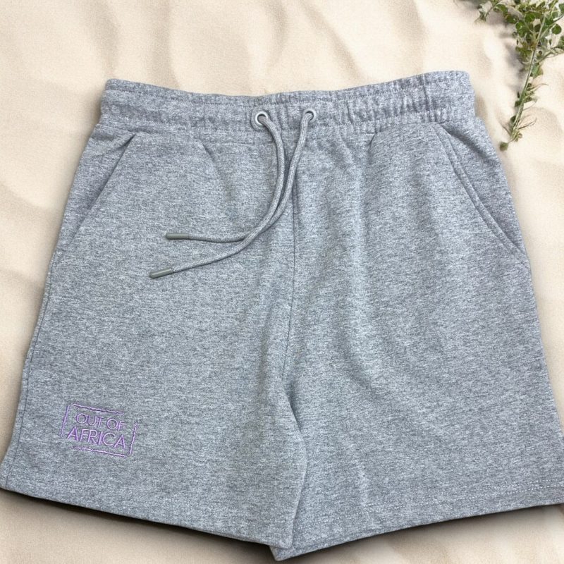 Out Of Africa Grey with purple emb shorts