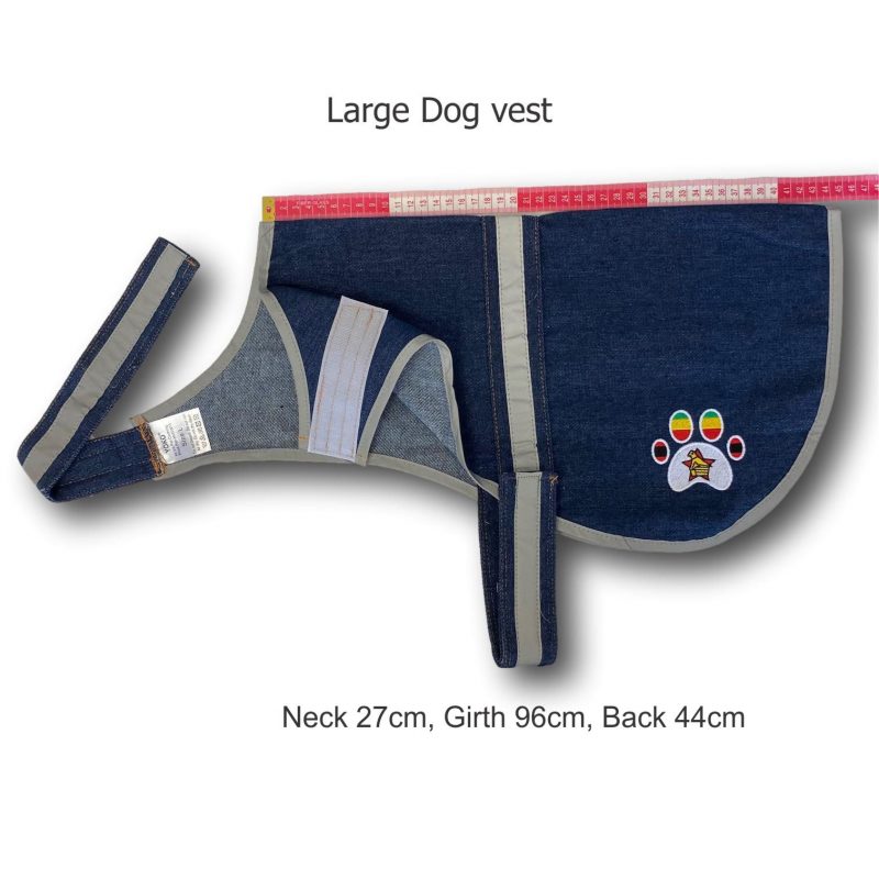 Zimbabwe paw print large dog vest