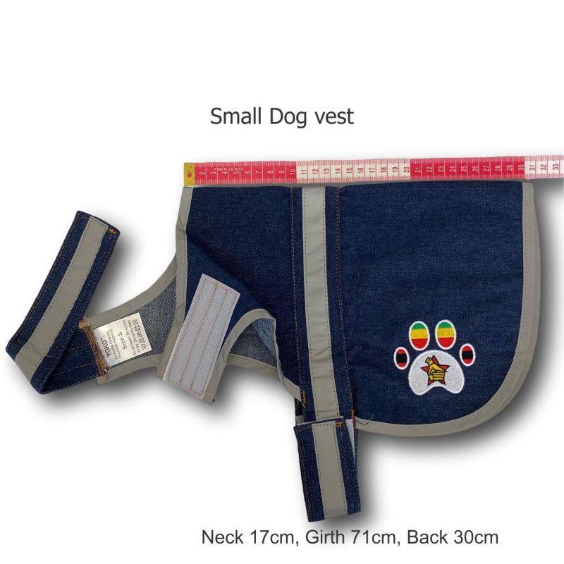 Zimbabwe paw print small dog vest