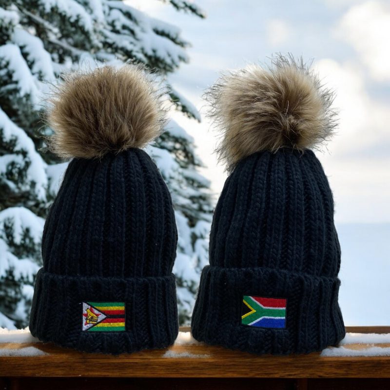 Assegai's Flag pom pom beanies